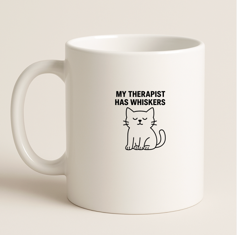 My therapist has whiskers coffee mug