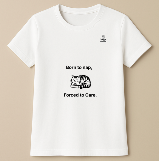 Born to nap, forced to care T-shirt