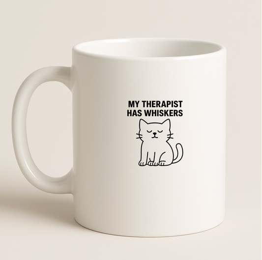 My therapist has whiskers coffee mug